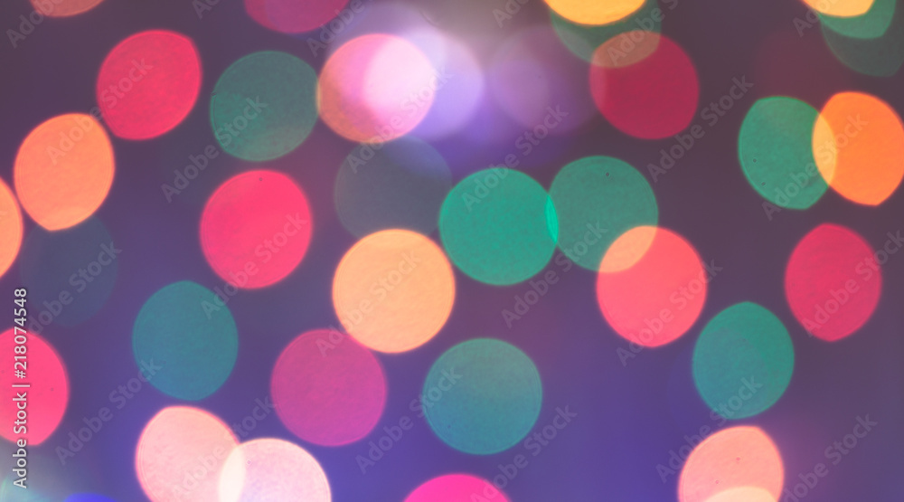 blur christmas lights