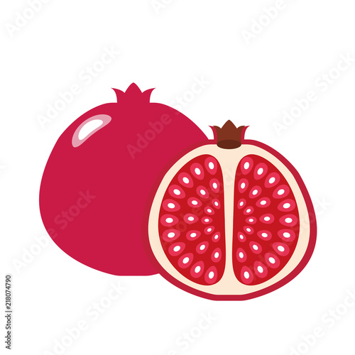 Healthy organic red pomegranate