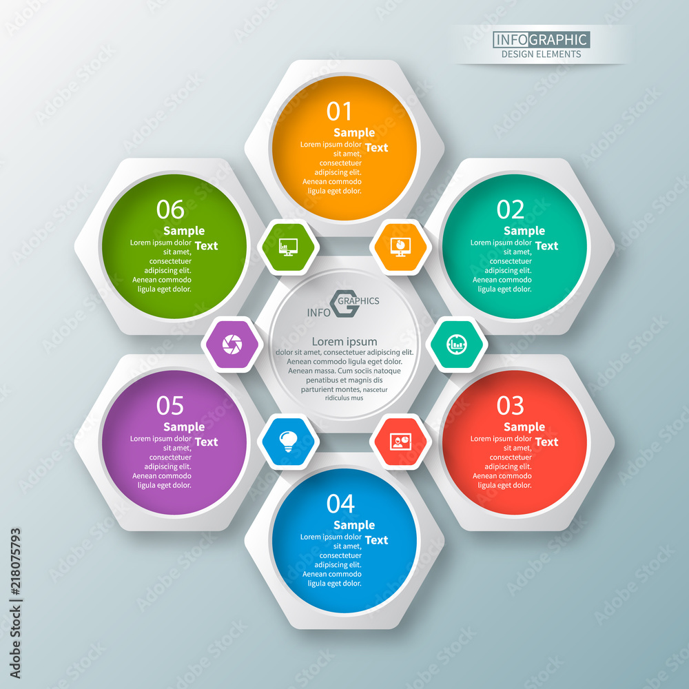 Abstract 3D Paper Infographics