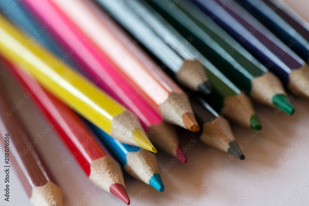 Pile of sharp coloured drawing pencils on table. Rainbow colors red, yellow, blue, green, purple. Concept of art, crafts and kids having fun
Pile of sharp coloured drawing pencils on table. Rainbow colors red, yellow, blue, green, purple. Concept of art, crafts and kids having fun