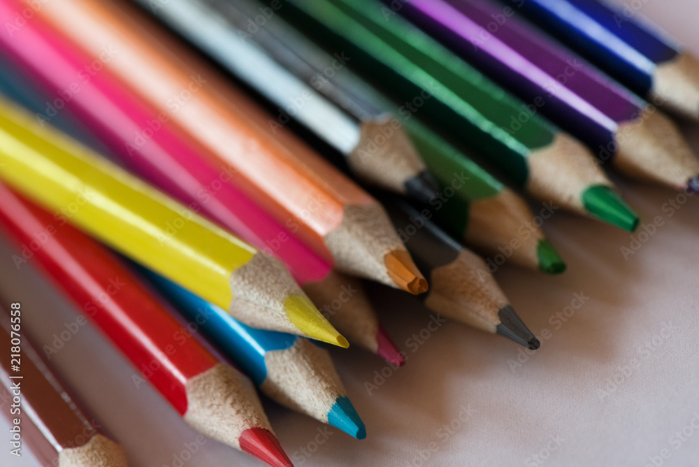 Pile of sharp coloured drawing pencils on table. Rainbow colors red, yellow, blue, green, purple. Concept of art, crafts and kids having fun
Pile of sharp coloured drawing pencils on table. Rainbow colors red, yellow, blue, green, purple. Concept of art, crafts and kids having fun