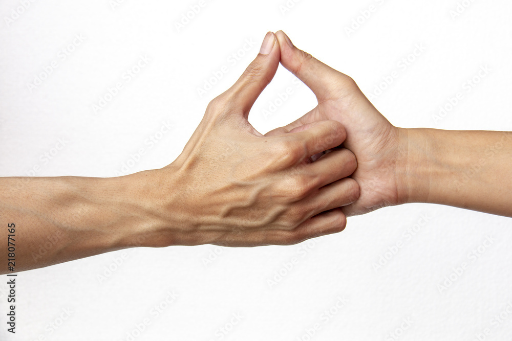 friendship hand sign isolate on white background friendship hand sign isolate on white background