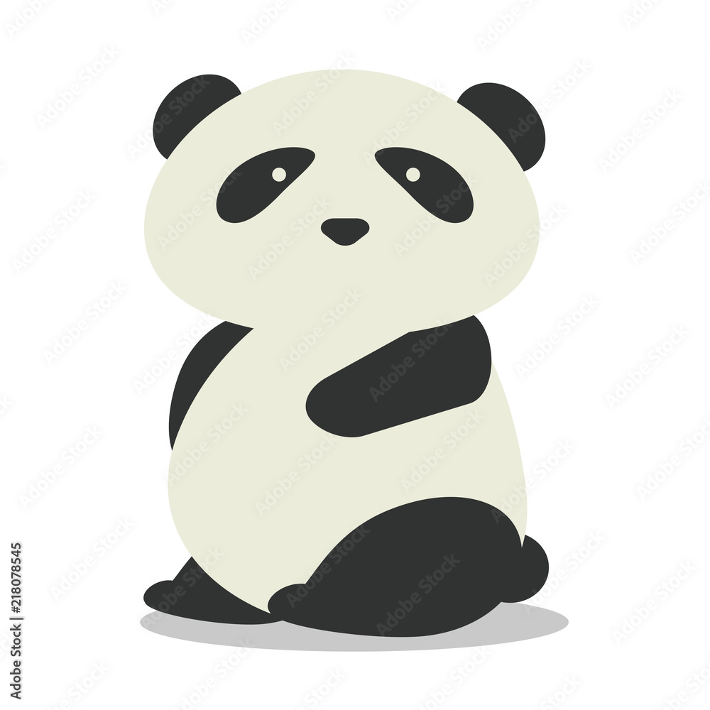 Vector nursery cute wild mammal animal panda Vector nursery cute wild mammal animal panda