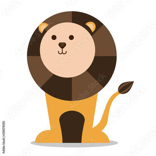 Vector nursery cute wild mammal animal lion