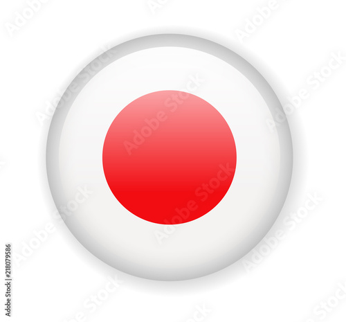 Japan flag. Round bright Icon on a white background Free Download Japan flag. Round bright Icon on a white background - GFXLoad