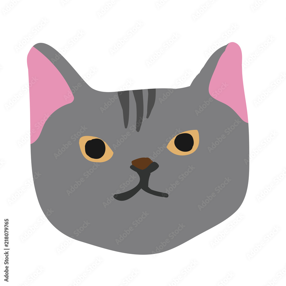 Fototapeta premium Cute kitty cat face nursery animal pet