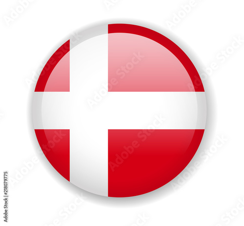 Denmark flag. Round bright Icon on a white background Free Download Denmark flag. Round bright Icon on a white background - GFXLoad