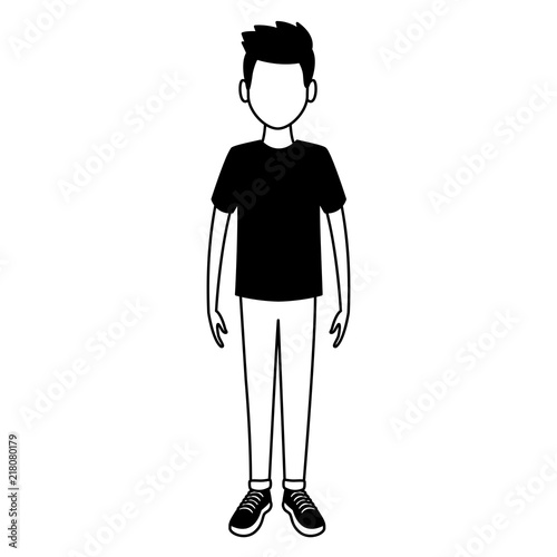 Young man cartoon avatar vector illustration graphic design © Jemastock