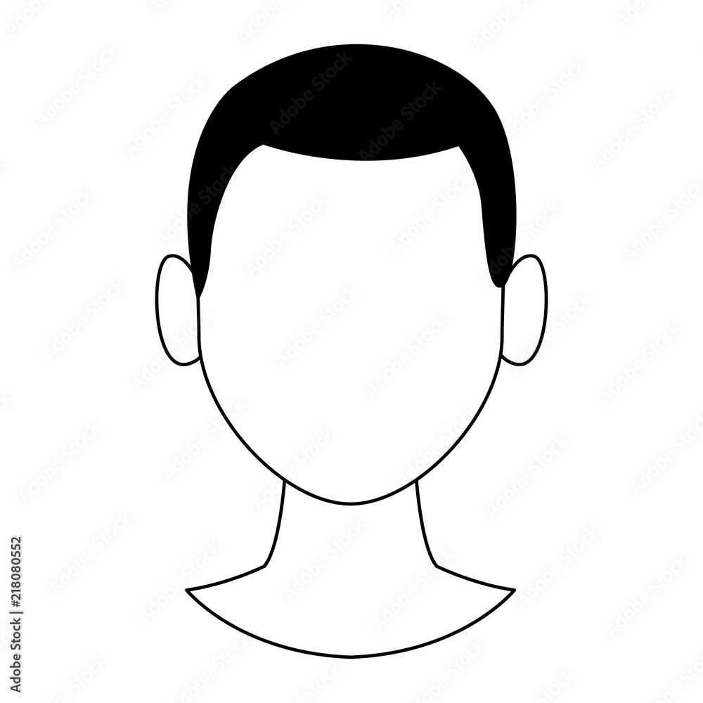 Man faceless head vector illustration graphic design Man faceless head vector illustration graphic design