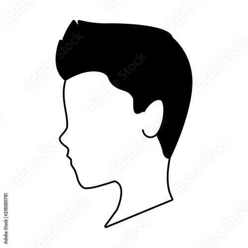 Man faceless head vector illustration graphic design