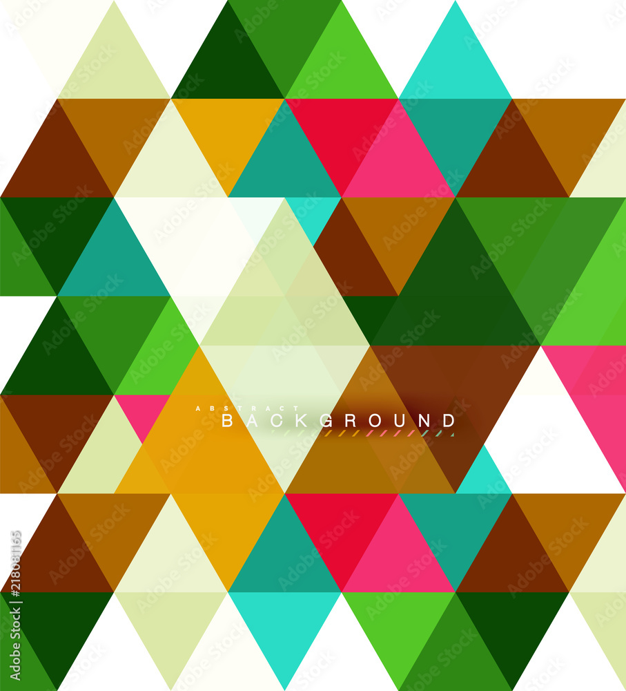 Multicolored triangles abstract background, mosaic tiles concept Multicolored triangles abstract background, mosaic tiles concept