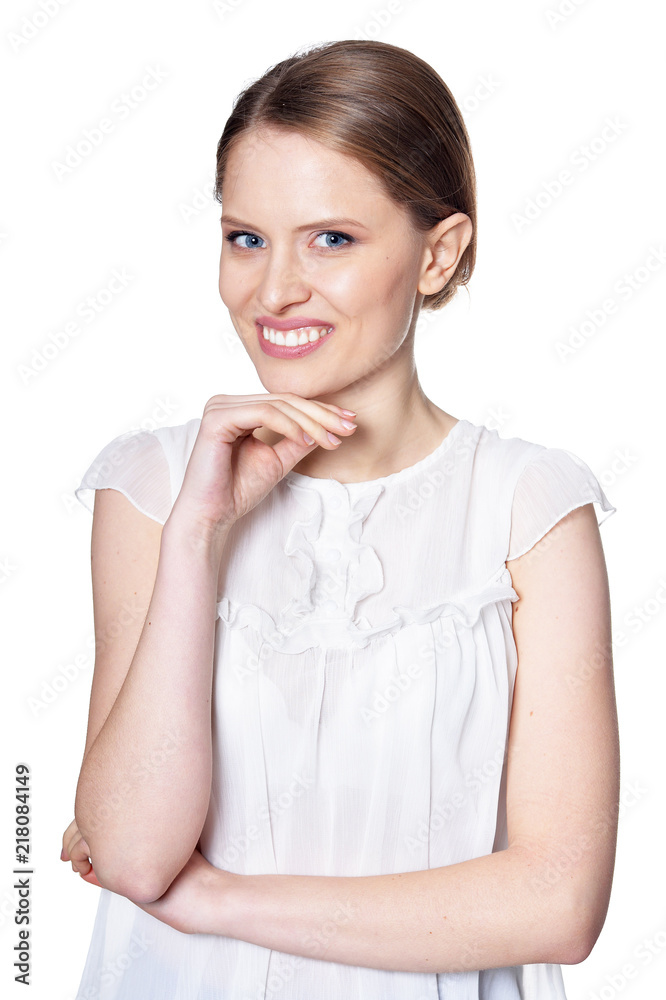 Portrait of a beautiful woman posing isolated Portrait of a beautiful woman posing isolated