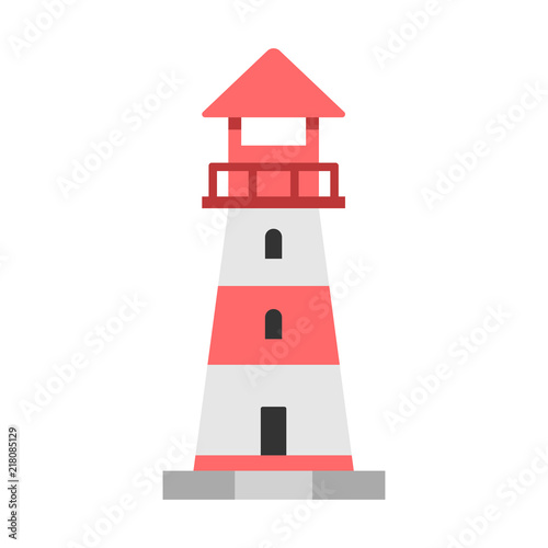 Lighthouse flat illustration