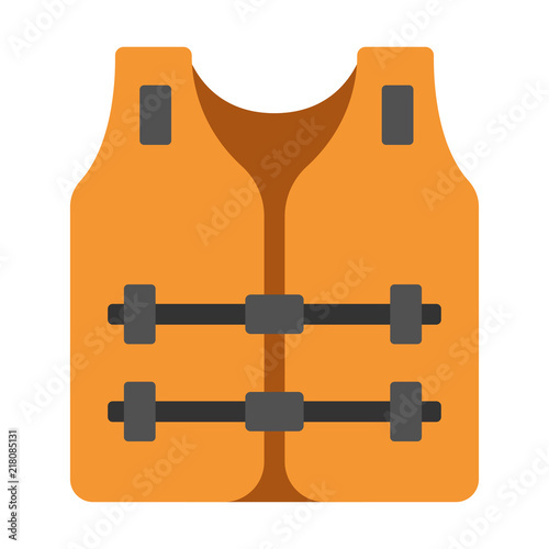 Life jacket flat illustration