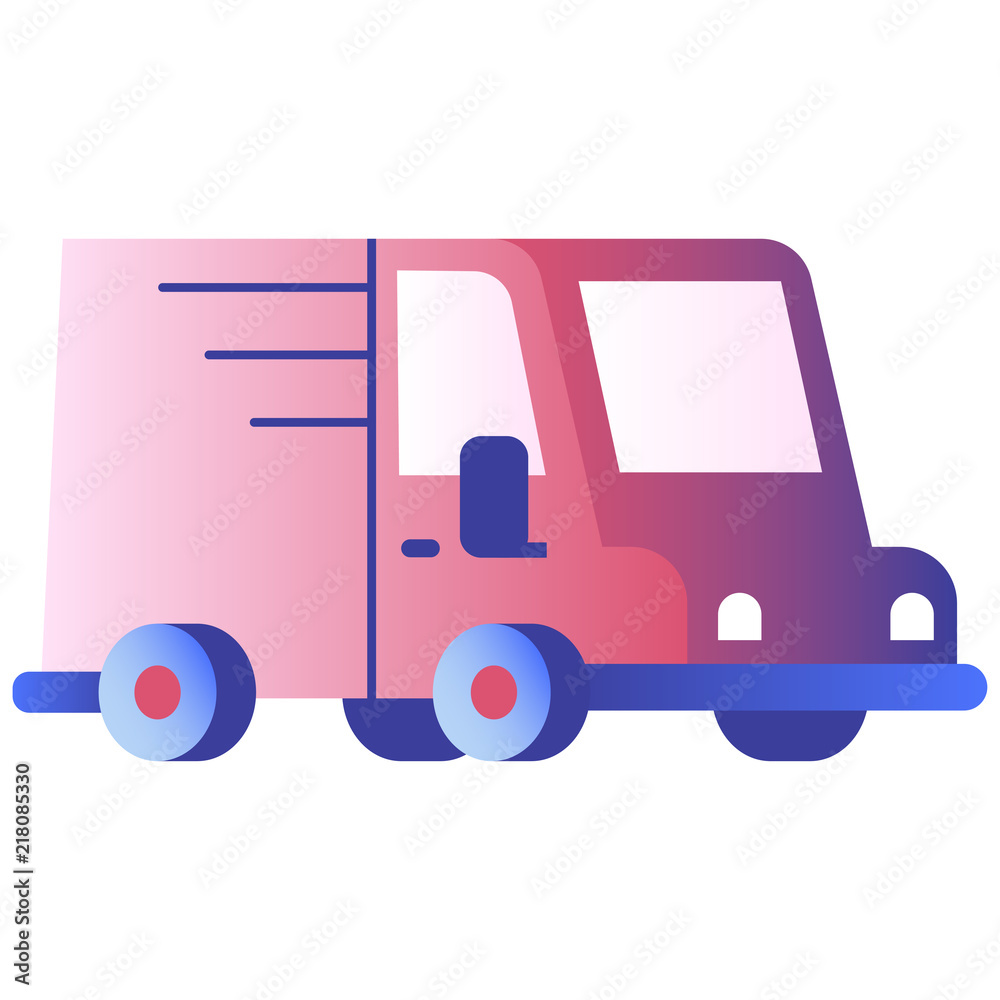 Mini truck gradient illustration
