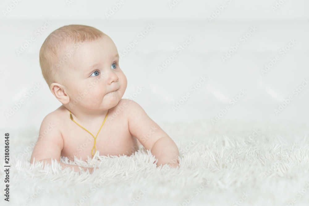 Portrait of adorable baby boy on background Portrait of adorable baby boy on background