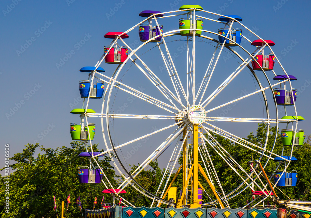 Ferris Wheel At Small County Fair