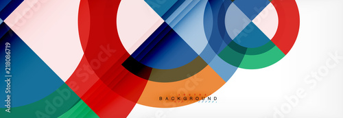 Vector circular geometric abstract background