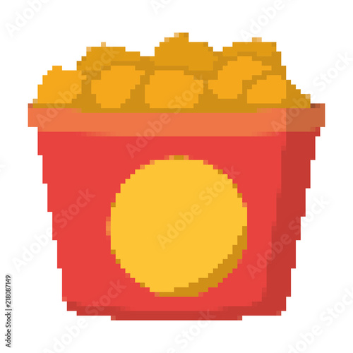 pixelated fried thighs chicken in the box