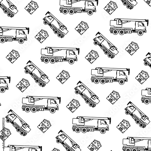 line truck pulleys equipment construction background
