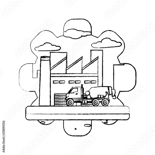 grunge mixer truck equipment construction industry