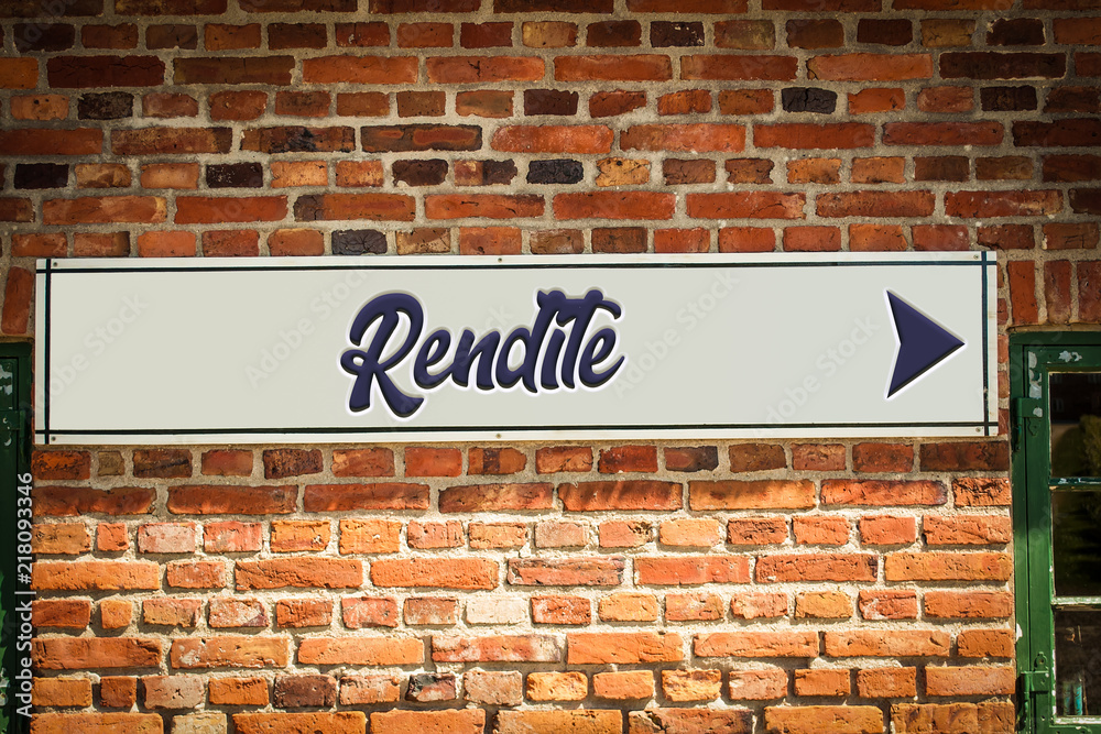 Fototapeta premium Schild 318 - Rendite