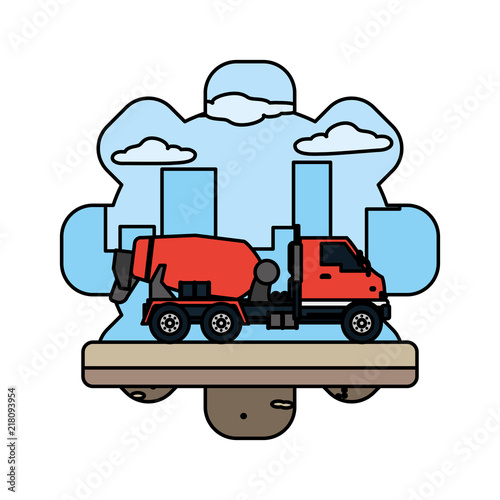 color mixer truck equipment construction industry
