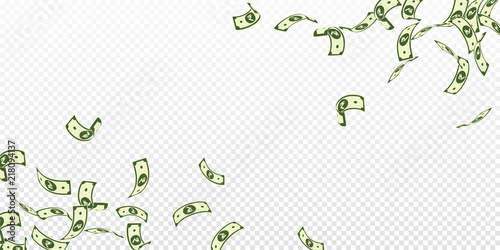 Indian rupee notes falling. Floating INR bills on transparent background. India money. Classic vecto