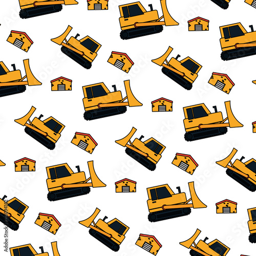 color bulldozer equipment service industry background