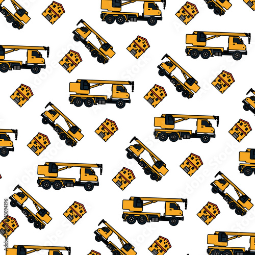 color truck pulleys equipment construction background
