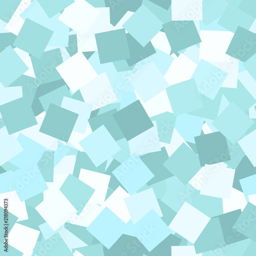 Glitter seamless texture. Adorable mint particles. Endless pattern made of sparkling squares. Charmi