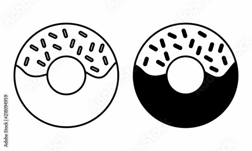 Black and white donuts