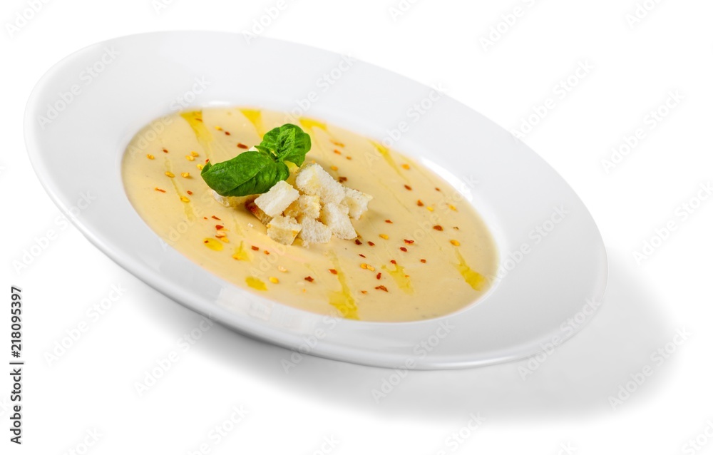 Cream Soup with Bread