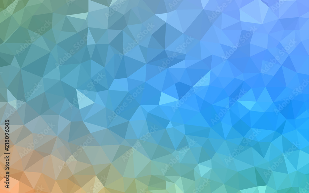 Light Blue, Yellow vector triangle mosaic texture.