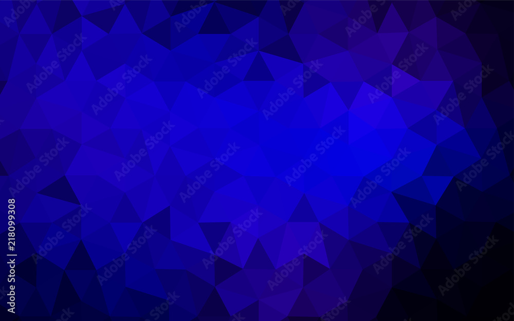 Dark BLUE vector polygon abstract background. Dark BLUE vector polygon abstract background.