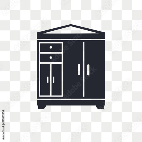 Closet vector icon isolated on transparent background, Closet logo design
