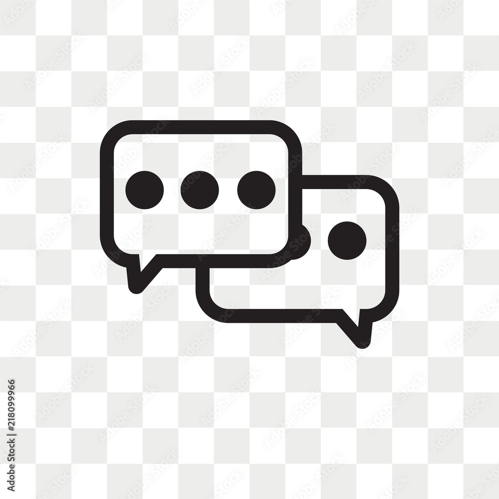 Speech bubble vector icon isolated on transparent background, Speech bubble logo design
