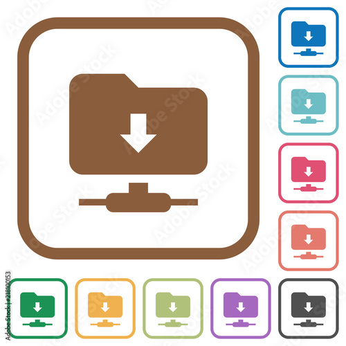 FTP navigate down simple icons