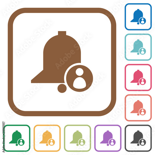 User reminder simple icons