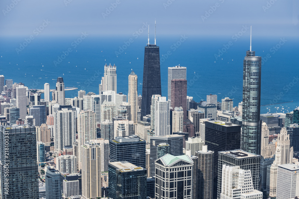 Obraz premium Chicago Skyline from the top of Willis Tower