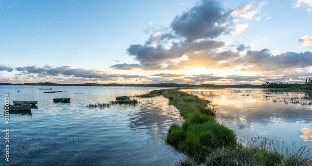 BASSIN D'ARCACHON (France), les prés salés de Lège - Arès