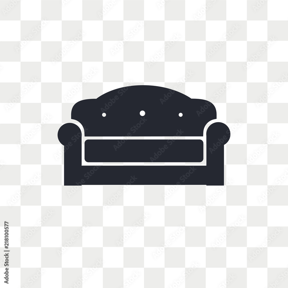 Sofa vector icon isolated on transparent background, Sofa logo design Stock  Vector | Adobe Stock