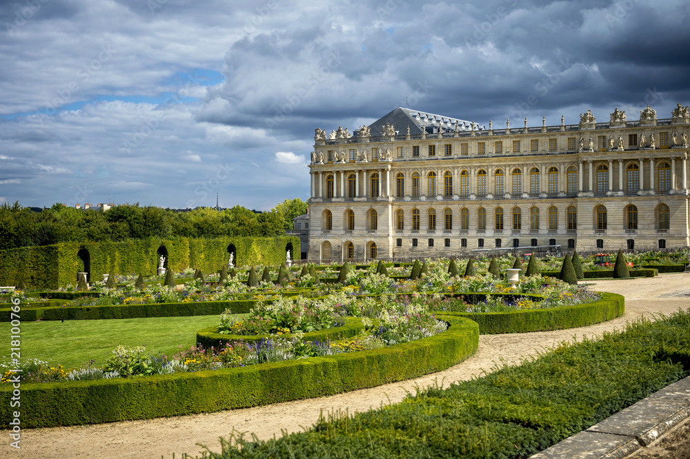 VERSAILLES, FRANCE. The Royal Palace and garden in Versailles
