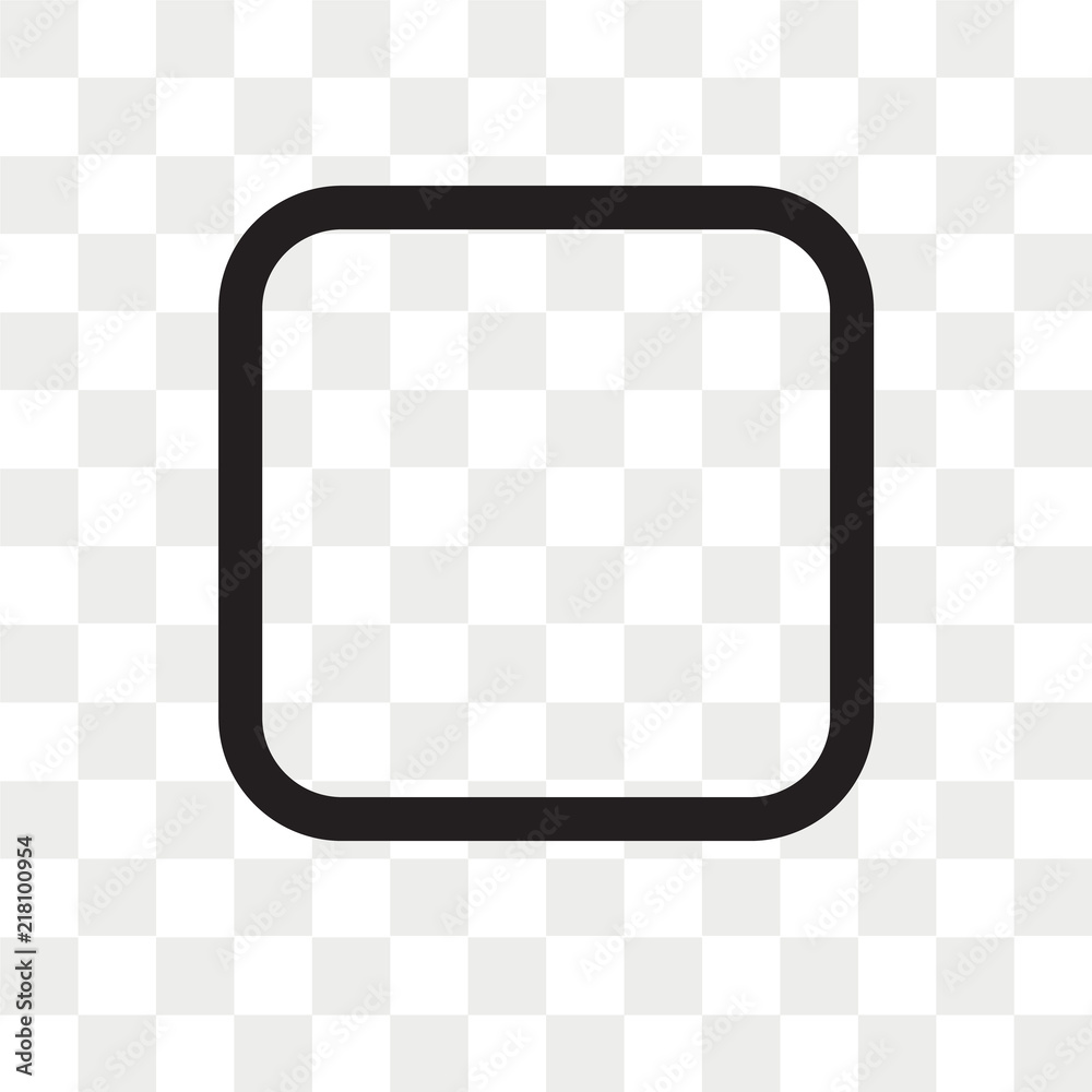 Basic square vector icon isolated on transparent background, Basic square logo  design Stock Vector | Adobe Stock