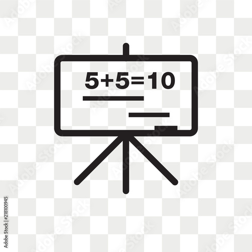 Math class vector icon isolated on transparent background, Math class logo design