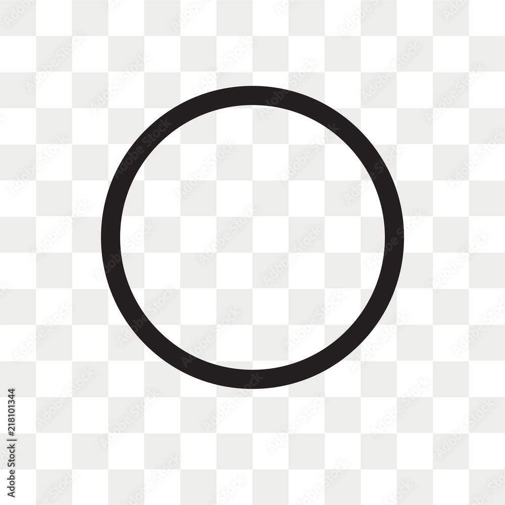 Blank circle vector icon isolated on transparent background, Blank circle  logo design Stock Vector | Adobe Stock