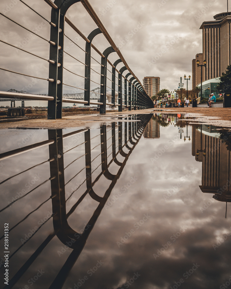 reflections in the puddle