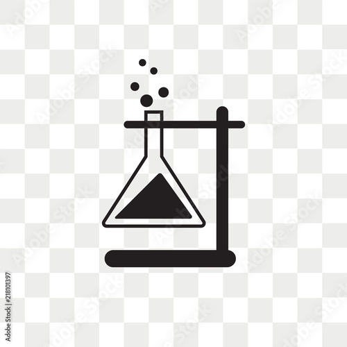 Erlenmeyer flask and bracket vector icon isolated on transparent background, Erlenmeyer flask and bracket logo design