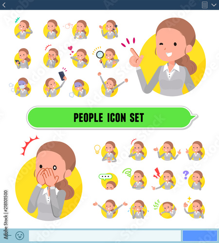 flat type Behind knot hair women_icon