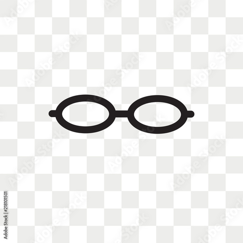 Rounded glasses vector icon isolated on transparent background, Rounded glasses logo design